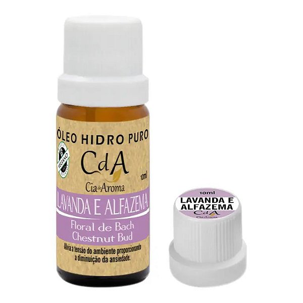 Oleo Hidrossoluvel Lavanda e Alfazema 10ml  Cia do Aroma