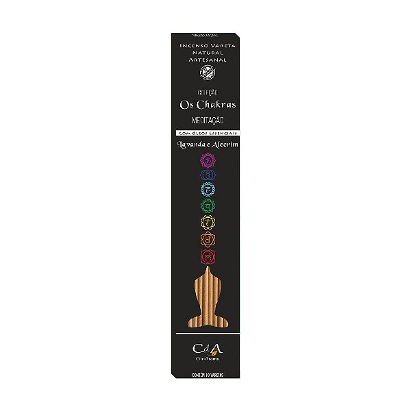Incenso Vareta os Chakras - Meditação - Lavanda e Alecrim 10 Varetas - Cia do Aroma