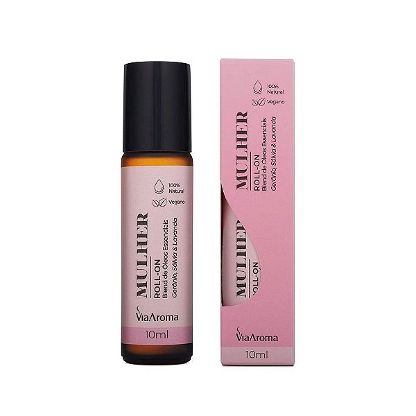 Roll-on Óleo Essencial 10ml Mulher Via Aroma