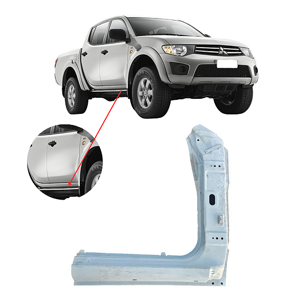 RETALHO LATERAL COLUNA DIANTEIRA DIREITA MITSUBISHI L200 TRITON 2008 A 2014 5311A922