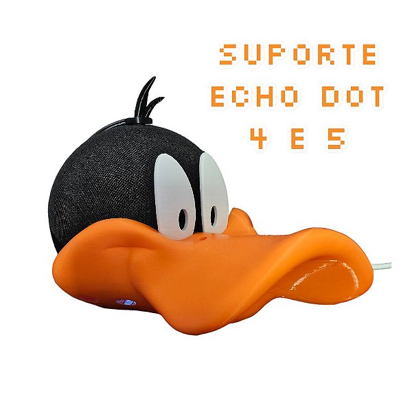 Suporte Alexa Echo Dot 4 e 5: Patolino Cabeçudo (Daffy Duck) Looney Tunes - Home Decor Geek, Alexa 4° e 5º geração
