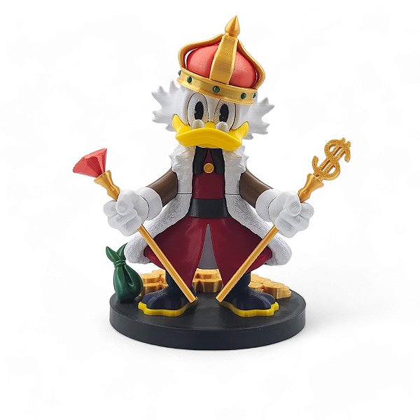 Tio Patinhas Majestade Usando Coroa Action Figure Colecionável 20cm