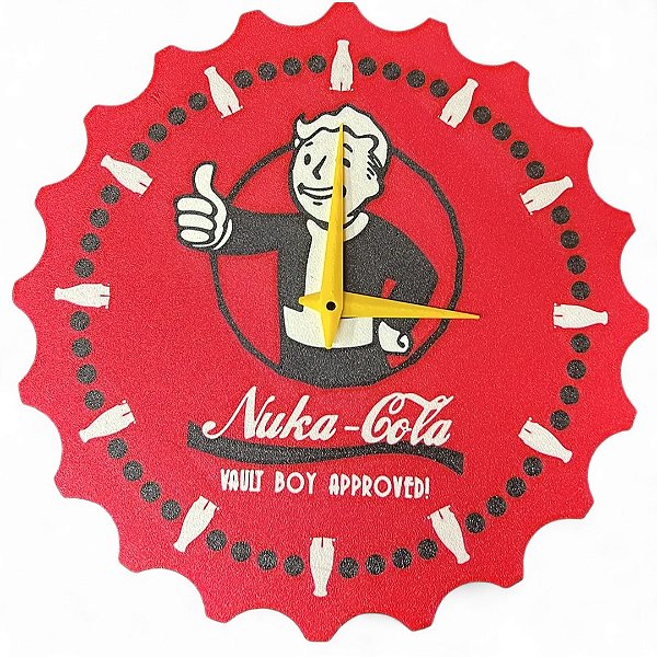 Relógio de Parede Vault Boy Nuka Cola: Decoração Gamer Colecionável