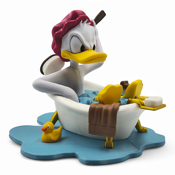 Pato Donald Tomando Banho Action Figure Colecionável