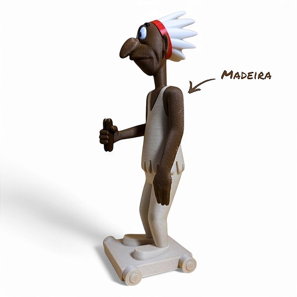 Índio de madeira Chefe Charlie Turma do Pica-Pau Action Figure Colecionável
