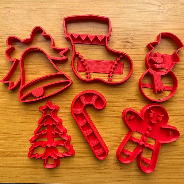 Kit cortador de biscoito de natal