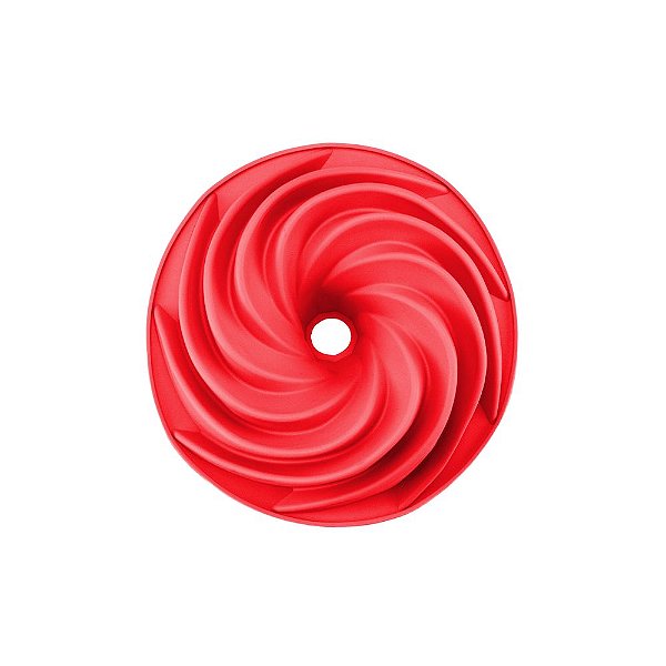 Forma de Bolo Tornado Espiral Vermelha 23cm  - GMETC28-Red