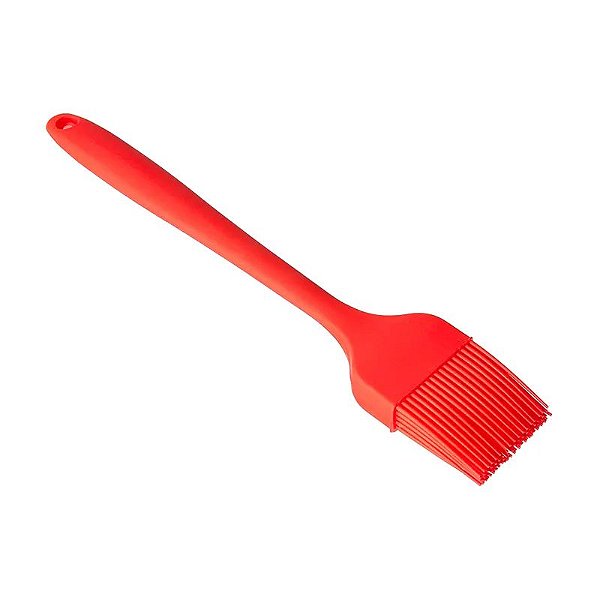 Pincel de Silicone Cozinha Vermelho Pequeno 21cm Reforçado