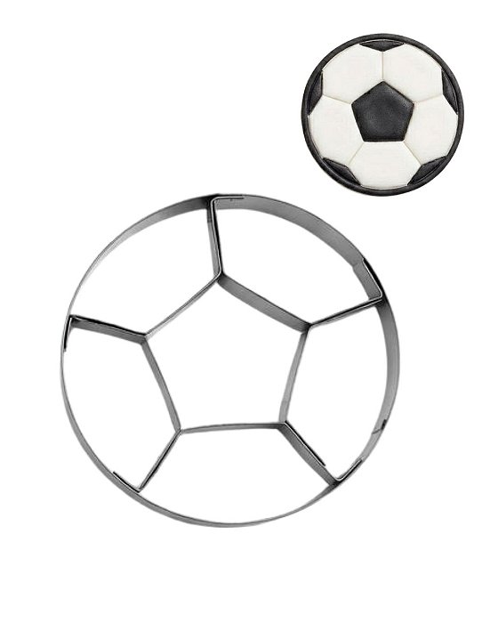Cortador Bola de Futebol Decoração Bolo Jogador Time Doce Gourmet Biscoito Amanteigado