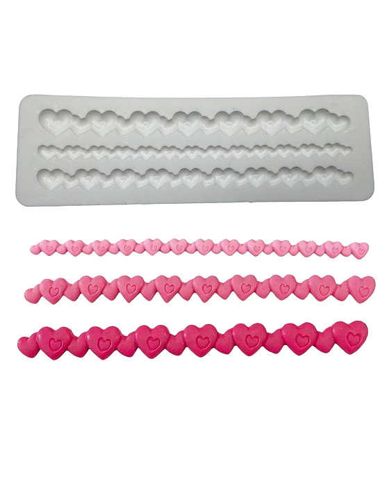 Molde Em Silicone Colar Coração
