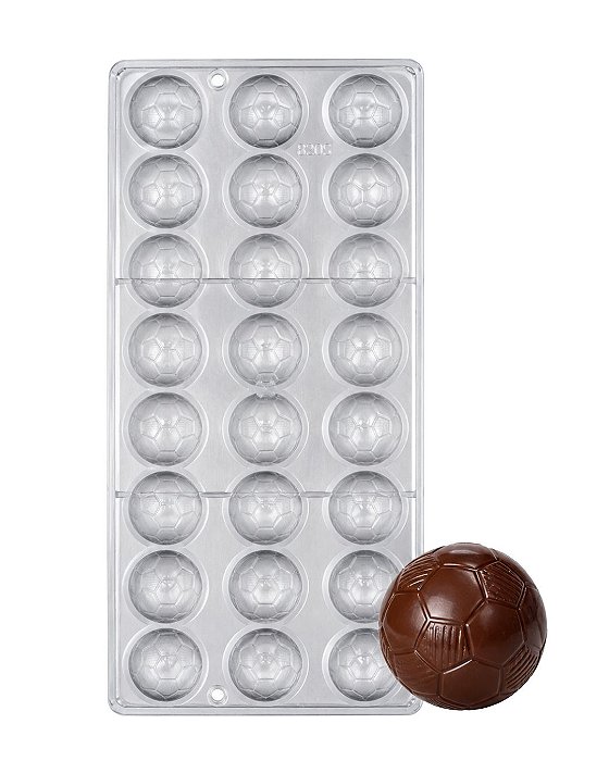 Forma em Poliestireno Mini Bola de Futebol 24 cavidades