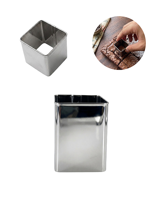 Cortador quadrado Inox de 3x4 cm
