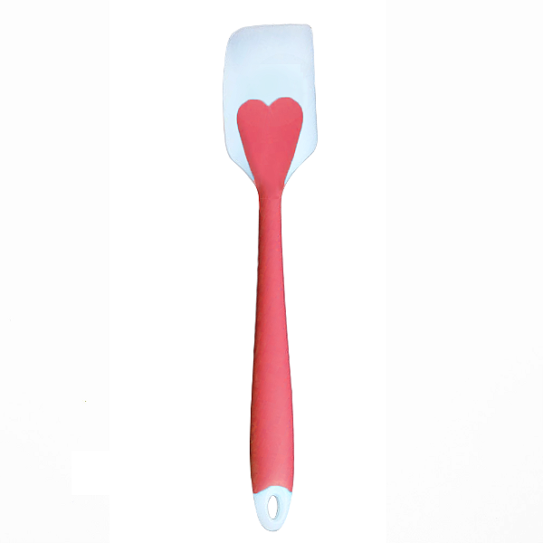 Espátula de Silicone Cozinha Coração Grande 28cm Reforçado