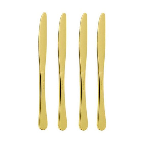KIT 40 FACAS 19,6cm Descartáveis de Luxo em Plástico - Gold