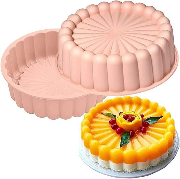 Forma Bolo Torta Charlotte Redonda Antiaderentes Em Silicone