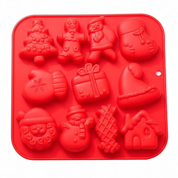 Forma de Silicone Natalina Multiuso com 11 Cavidades