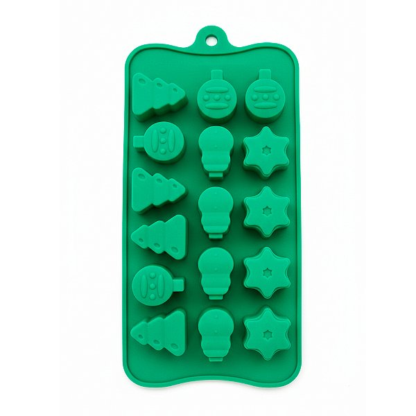 Forma de Silicone Natalina para Chocolates e Doces