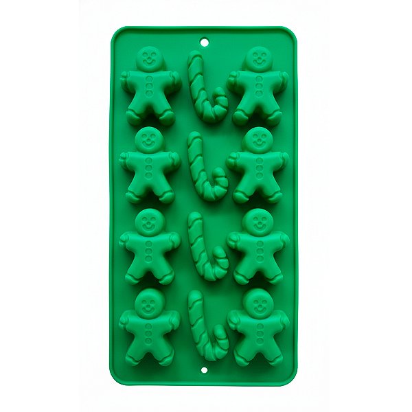 Forma de Silicone Natalina Boneco de Gingerbreade Bengala