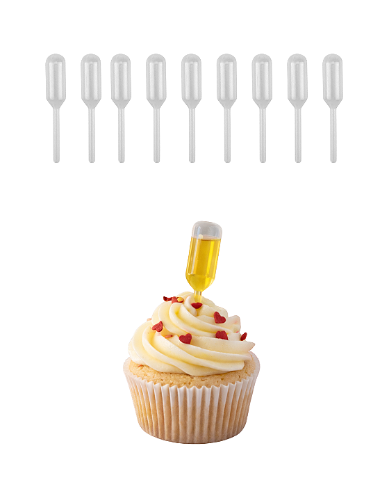 100 Ampola Saborizante Enfeite Docinho Gourmet Brigadeiro 1ml 50unid