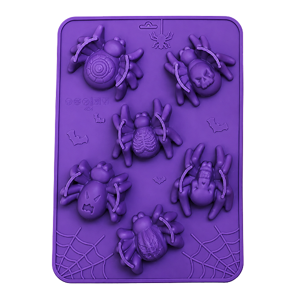 Forma de Silicone Halloween Aranhas - 6 Cavidades