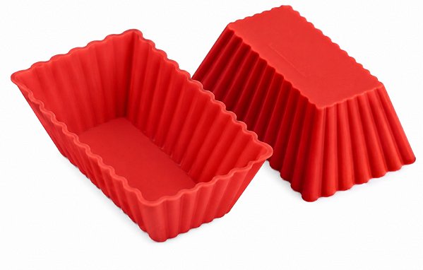 Kit 12 Forminhas De Silicone Mini Bolo Pão De Mel Retangular
