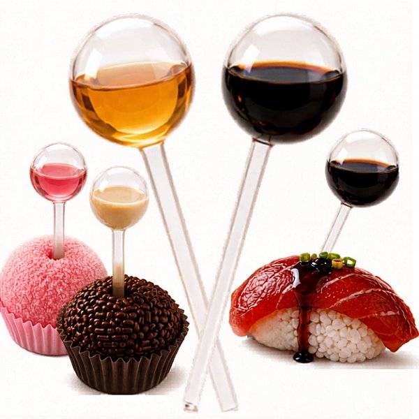 Kit 50 Ampolas 1ml Esfera Ciruclo Brigadeiro Gourmet Saborizantes Decoração Evento Festa Descartavél