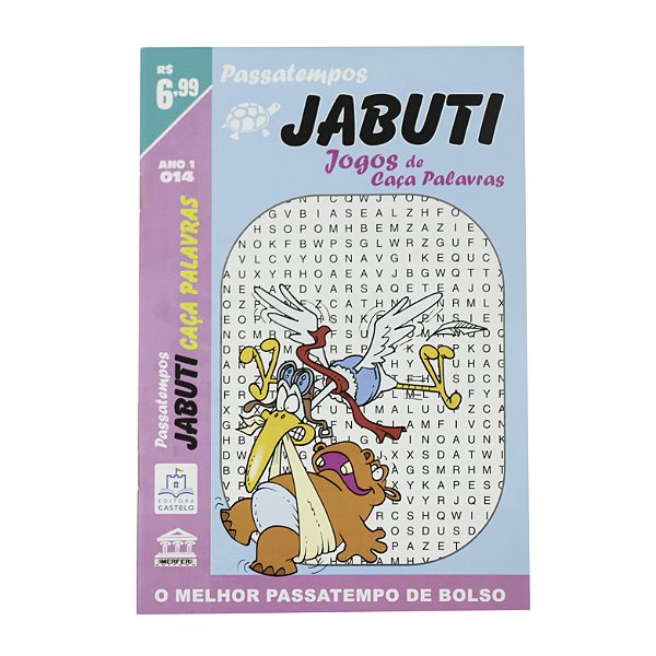 Passatempos Jabuti - Jogos de caça palavras - Ano 1 - Nº 014