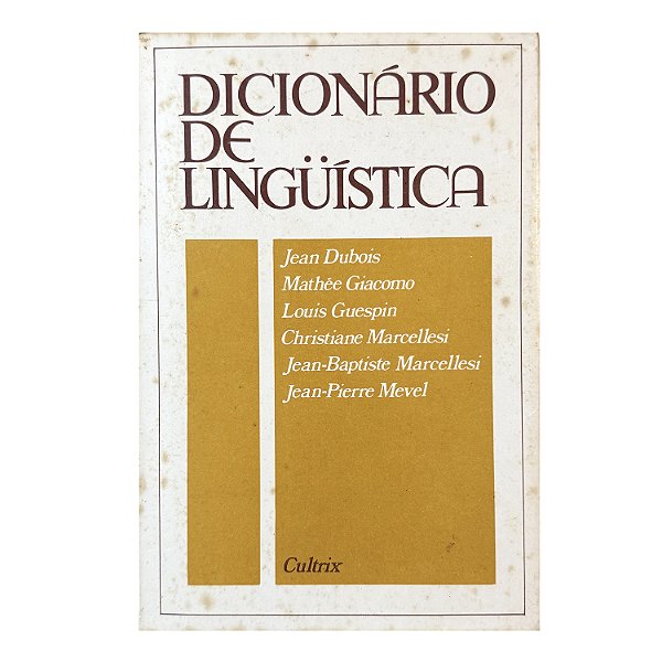 Dicionário De Língüística - Vários Autores
