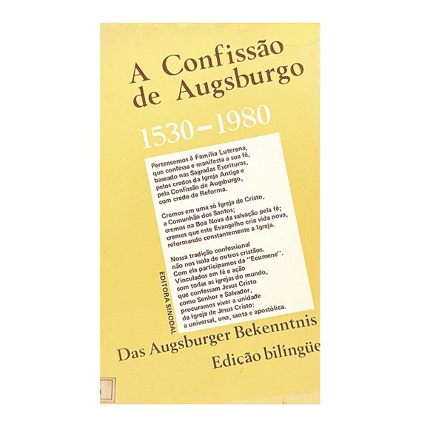 A Confissão De Augsburgo 1530-1980