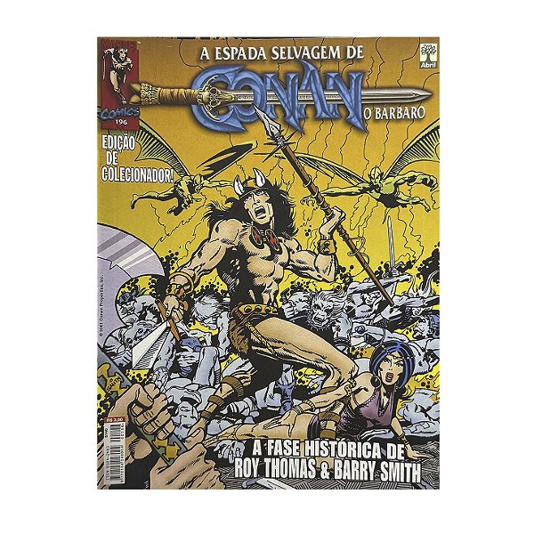 A Espada Selvagem De Conan O Bárbaro - Nº 196
