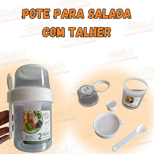 Pote para Salada com Talher