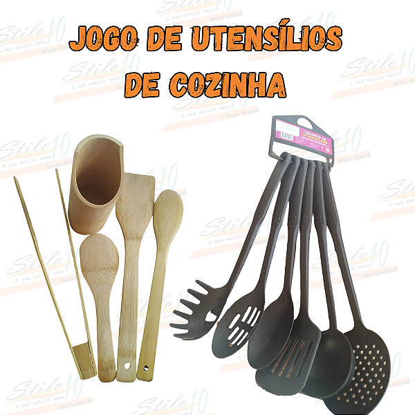 Jogo utensílios de cozinha