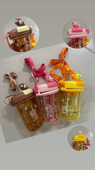 Copo infantil 450ml com cordão