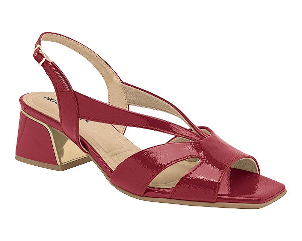 Sandália Piccadilly Slingback Renee Vermelha 543082