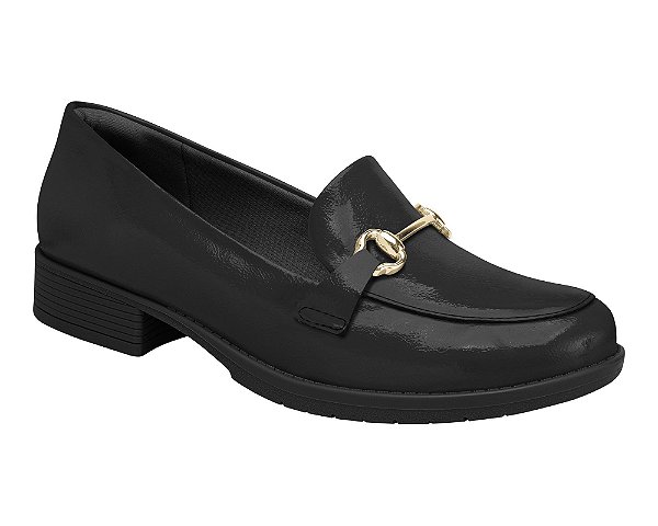Mocassim Loafer Piccadilly Leci Preto Verniz 653001