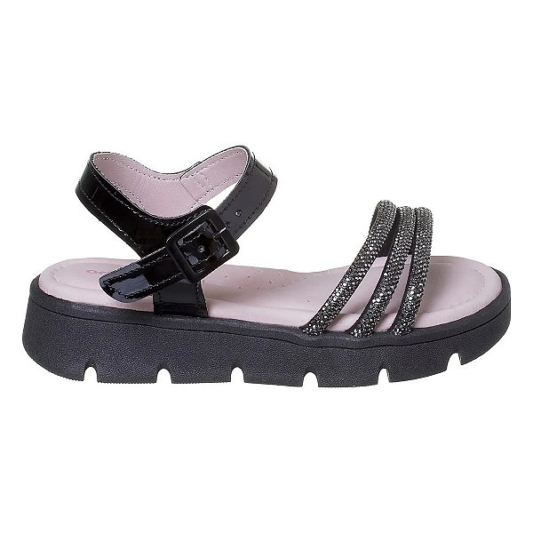 Sandália Infantil Meninas Ortopasso Preta 61507