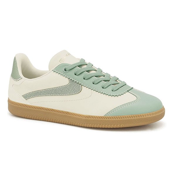 Tenis Ramarim SNK Feminino Casual Palha/Verde 2562102