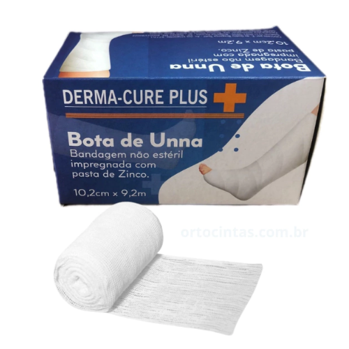 Curativo Bandagem Bota de Unna 10,2cmx9,2m DERMA CURE PLUS