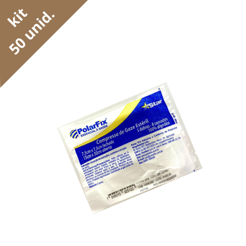 Compressa Gaze Esteril 11fios. Kit 50 pacotes
