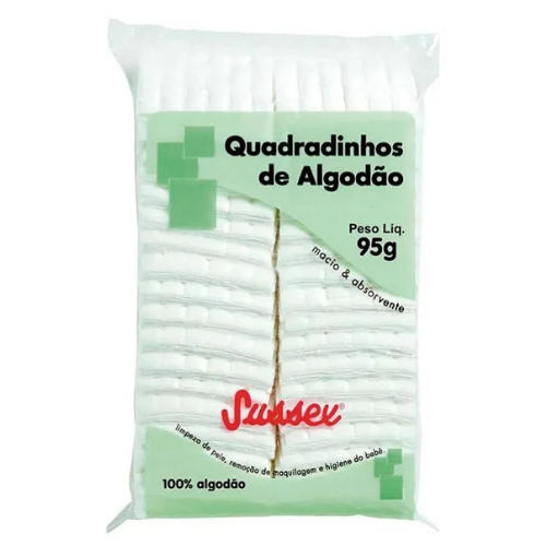 Algodão Quadrado Hidrófilo 95 Gramas