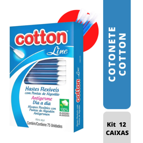 Hastes Flexíveis - Cotton Line - kit 12 caixas