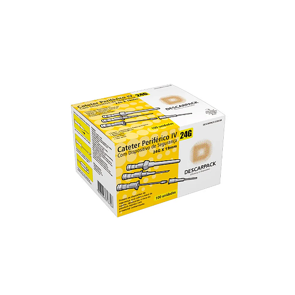 Cateter Periférico Intravenoso - Descarpack - Com Dispositivo De Segurança