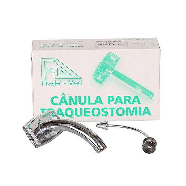CANULA PARA TRAQUEOSTOMIA/Metal- STD(MÉDIA)- FRADEL