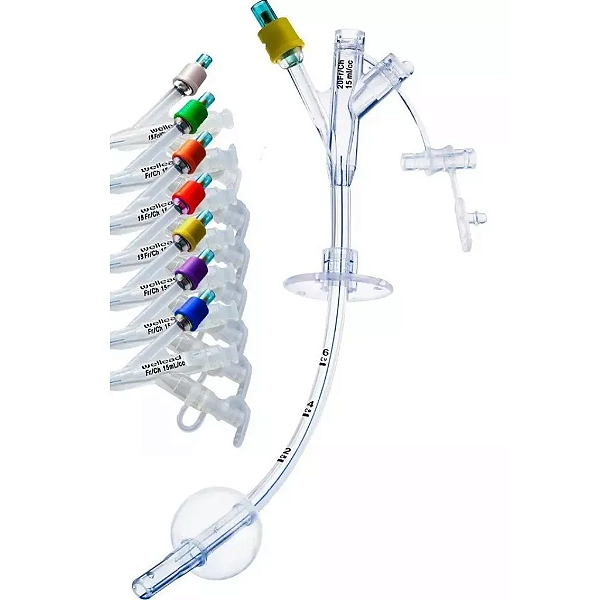 Sonda para Gastrostomia-Silicone 03 Vias com Balão- Wellead