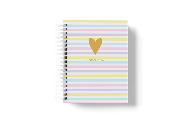 Planner 2025: Listras colorida