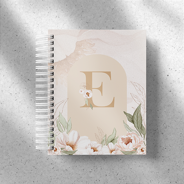 Planner Permanente: Alfabeto Floral Neutro
