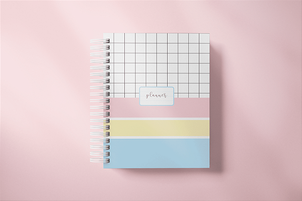 Planner Permanente: Quadradinhos e listras coloridas