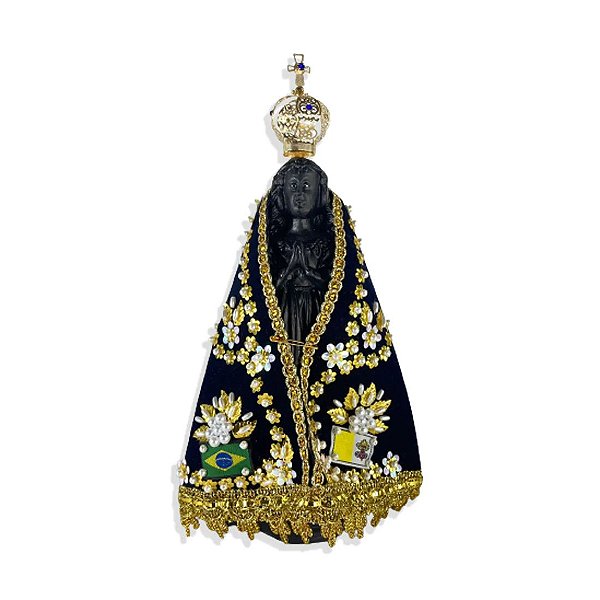 IMAGEM RESINA RÉPLICA NOSSA SENHORA APARECIDA MANTO COROA 21