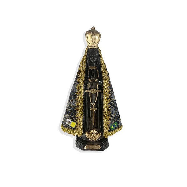 IMAGEM NOSSA SENHORA APARECIDA COM MANTO 42CM DE GESSO