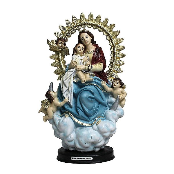 Imagem de Nossa Senhora do Rosário de Resina Nacional 24 cm
